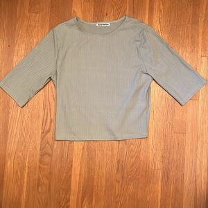 Reformation Pale Green Ribbed Top